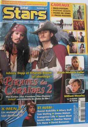 TOTAL STARS magazine side cover Issue 15 February 2006
