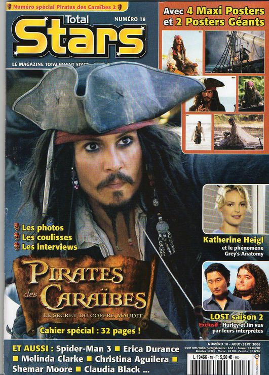 TOTAL STARS magazine side cover Issue 18 August/September 2006