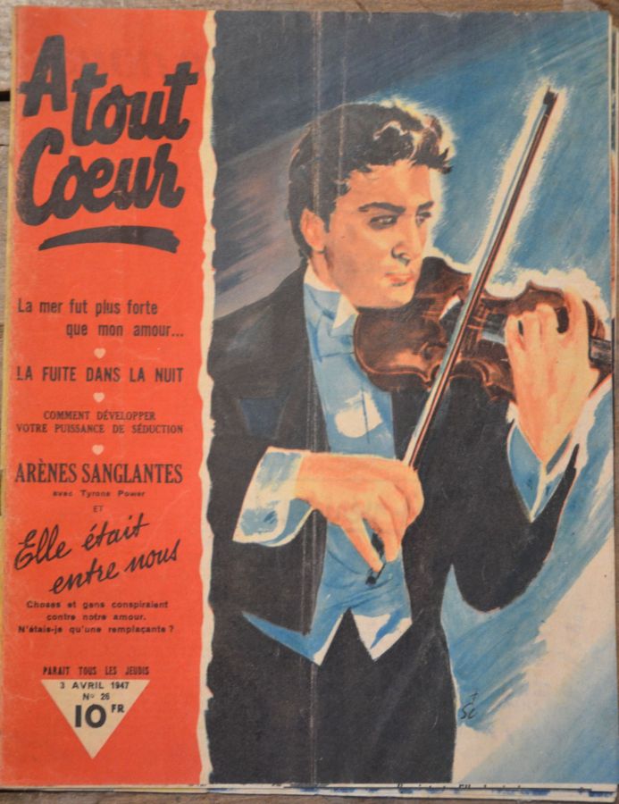 A TOUT COEUR magazine side cover Issue 26 3 April 1947