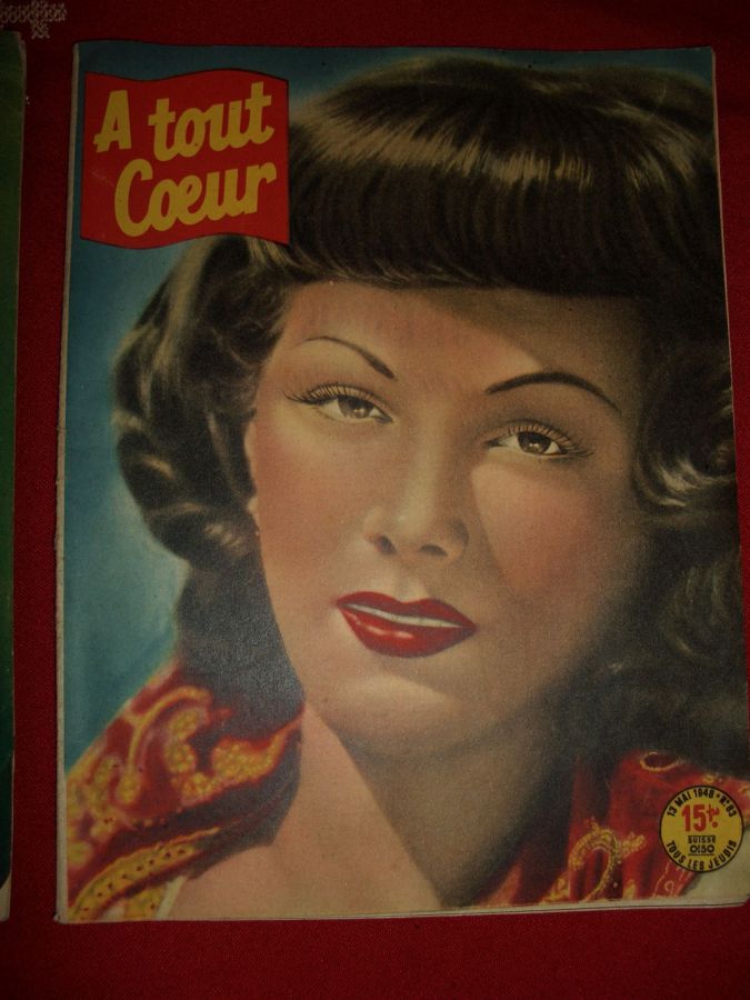 A TOUT COEUR magazine side cover Issue 83 13 May 1948