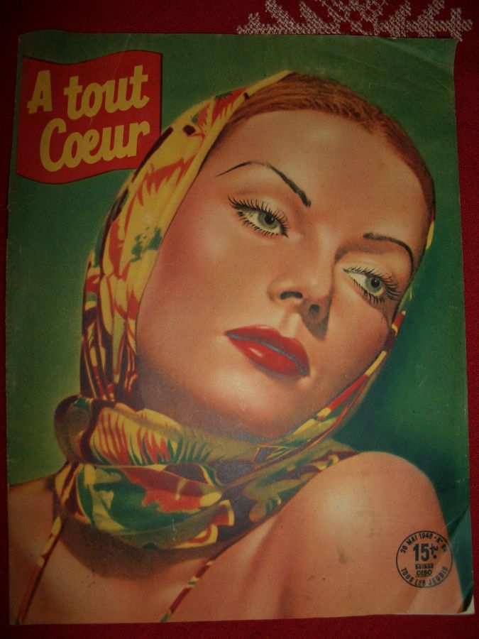 A TOUT COEUR magazine side cover Issue 84 20 May 1948