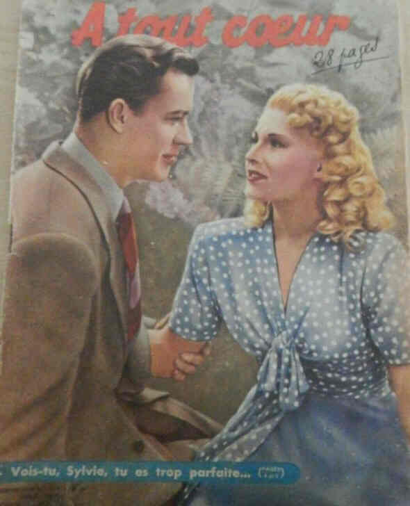 A TOUT COEUR magazine side cover Issue 173 9 February 1950
