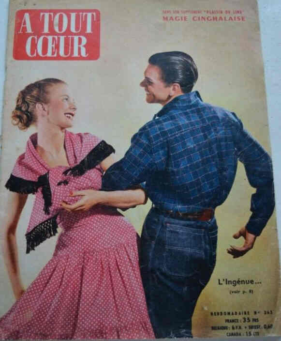 A TOUT COEUR magazine cover Issue 363   1953