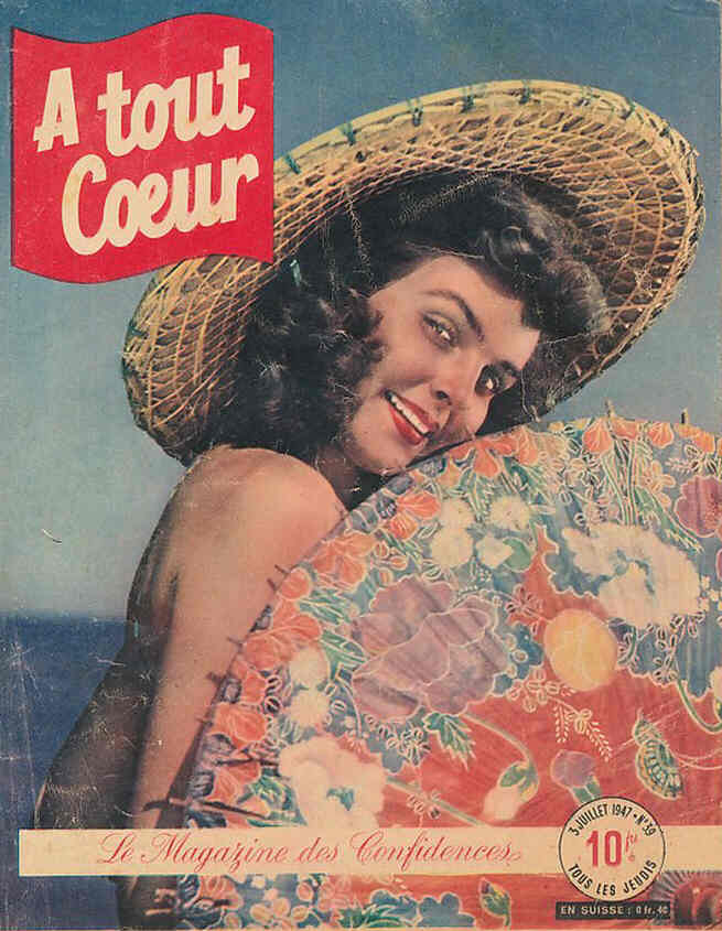 A TOUT COEUR magazine side cover Issue 39 3 July 1947