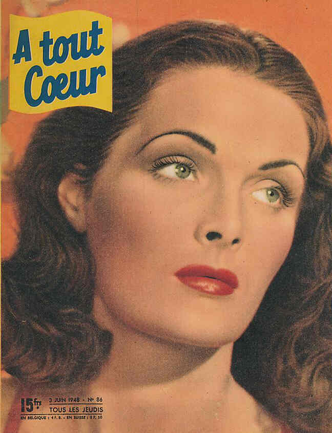 A TOUT COEUR magazine side cover Issue 86 3 June 1948