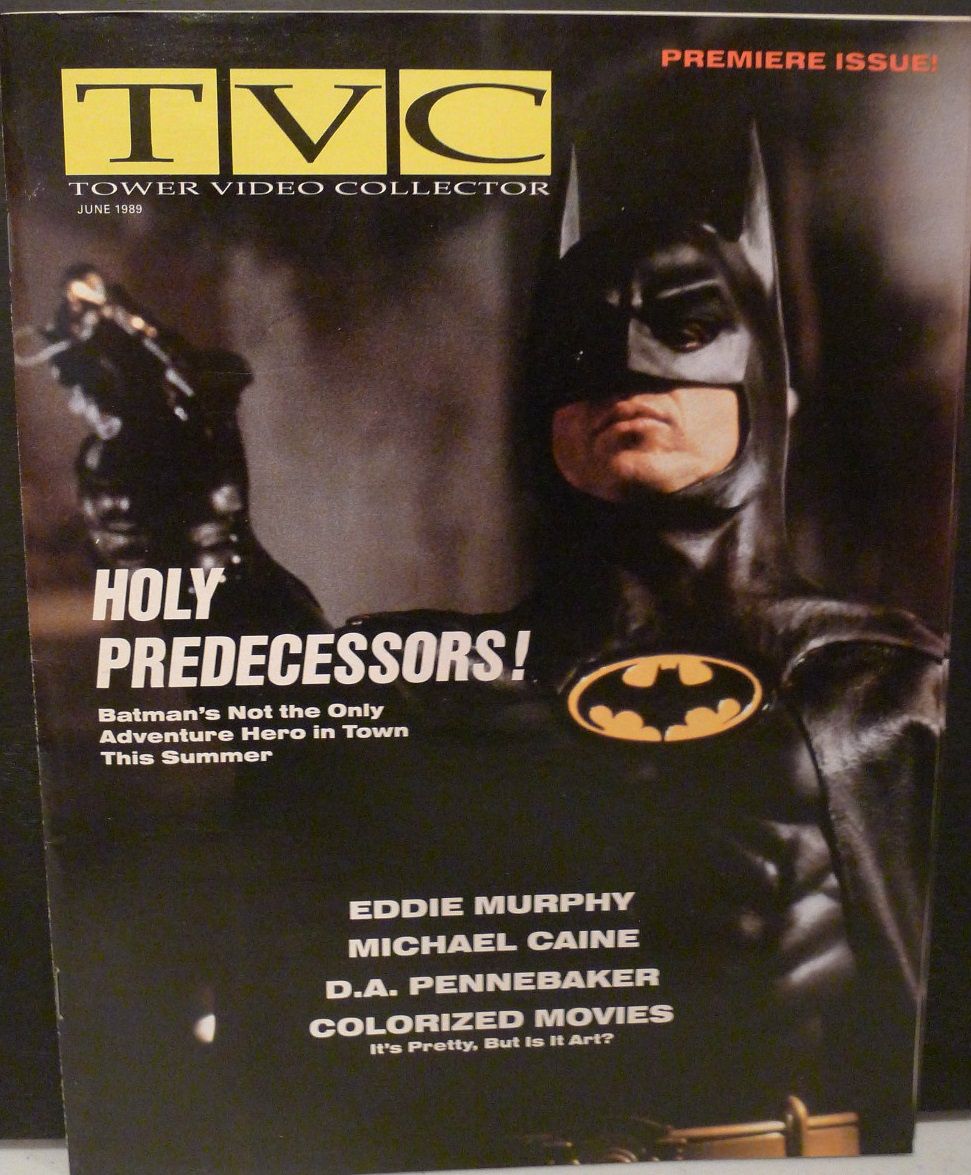 TOWER VIDEO COLLECTOR magazine side cover Issue 1 June 1989