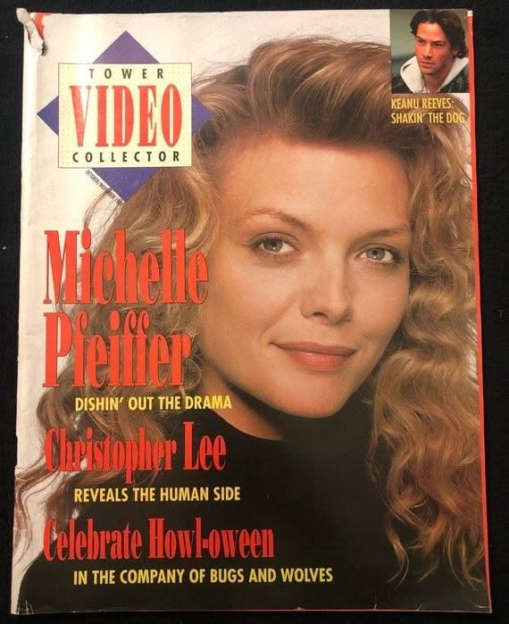 TOWER VIDEO COLLECTOR magazine side cover October/November 1991