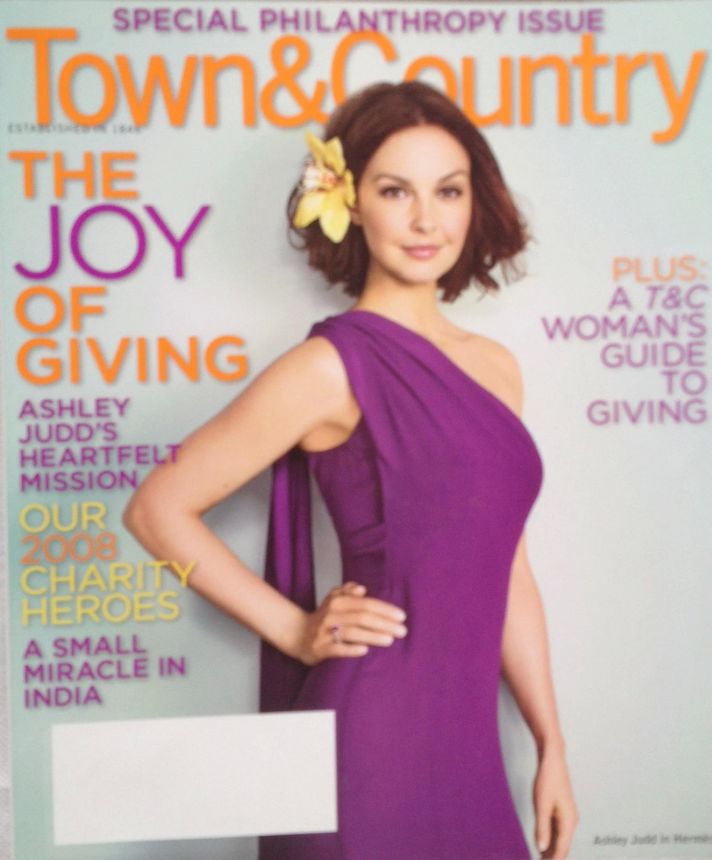 TOWN AND COUNTRY magazine side cover  June 2008