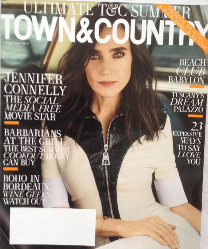 TOWN AND COUNTRY magazine side cover  June/July 2015