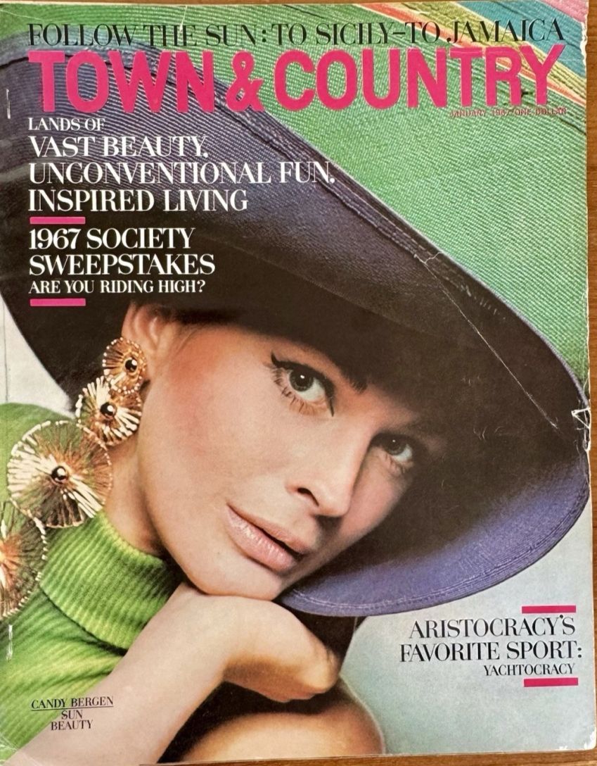 TOWN AND COUNTRY magazine side cover  January 1967