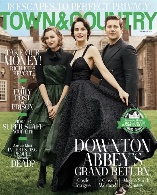 TOWN AND COUNTRY magazine side cover  October 2019
