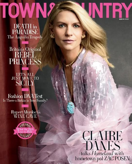 TOWN AND COUNTRY magazine side cover  March 2020