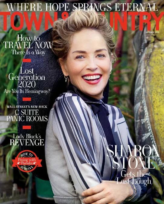 TOWN AND COUNTRY magazine side cover  October 2020