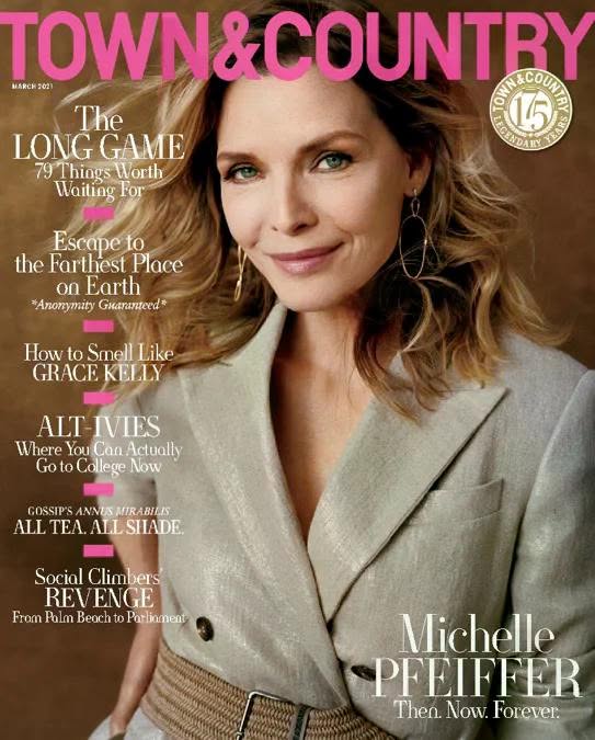 TOWN AND COUNTRY magazine side cover  March 2021