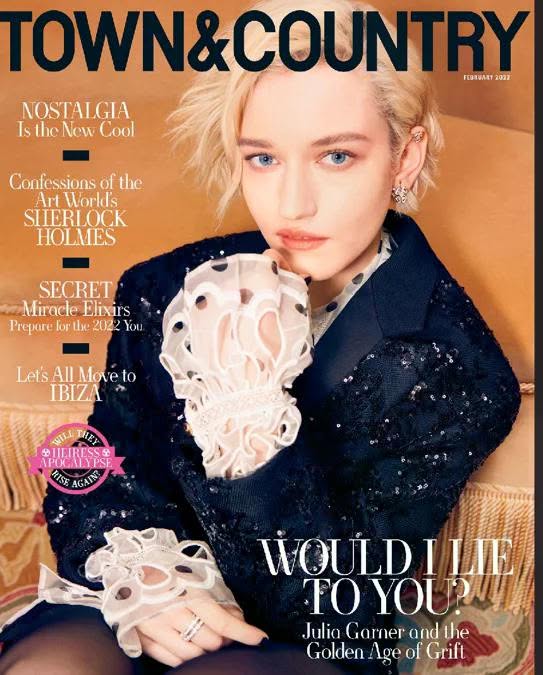 TOWN AND COUNTRY magazine side cover  February 2022