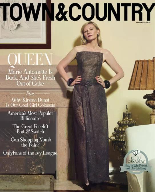 TOWN AND COUNTRY magazine side cover  September 2025