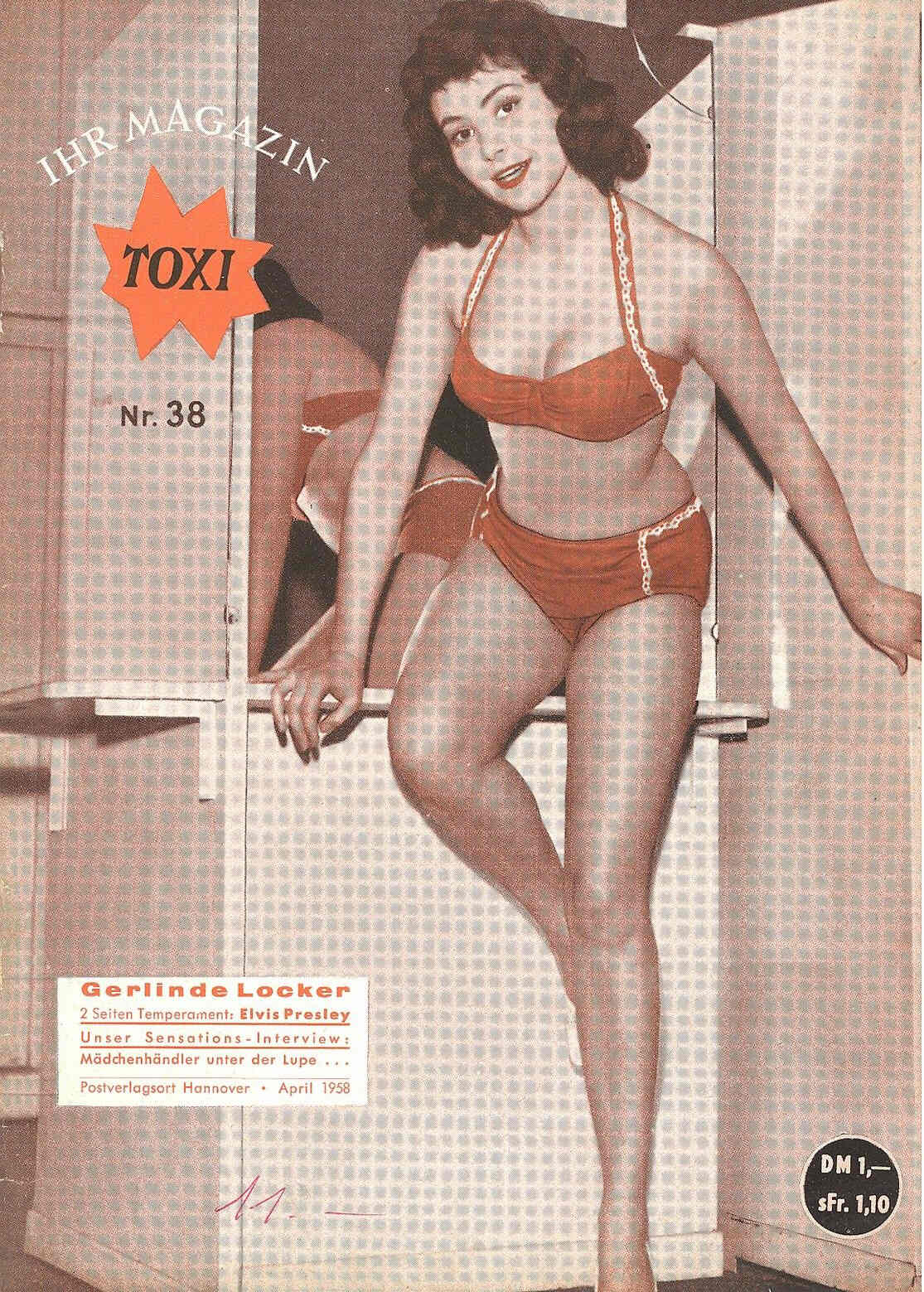 TOXI magazine side cover Issue 38 April 1958