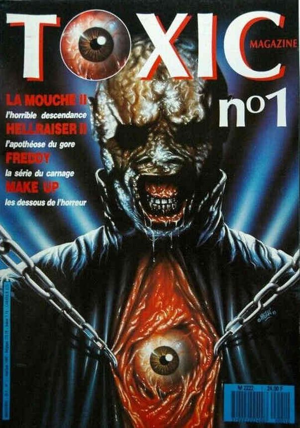 TOXIC magazine side cover Issue 1  1st series April 1989