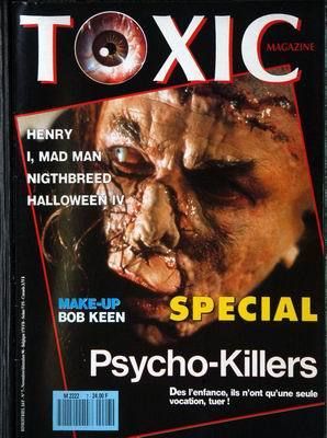 TOXIC magazine side cover Issue 7  1st series November 1990