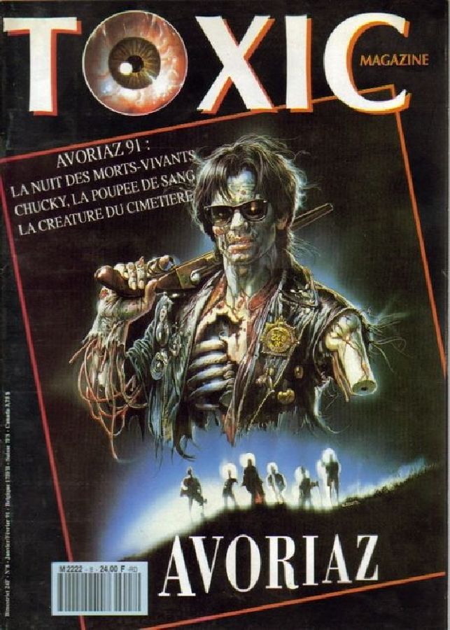 TOXIC magazine side cover Issue 8  1st series January/February 1991