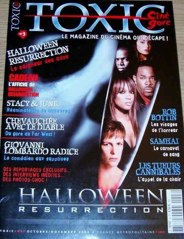 TOXIC magazine side cover Issue 3  2nd series October/November 2002