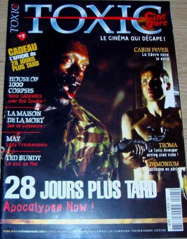 TOXIC magazine side cover Issue 5  2nd series February/March 2003