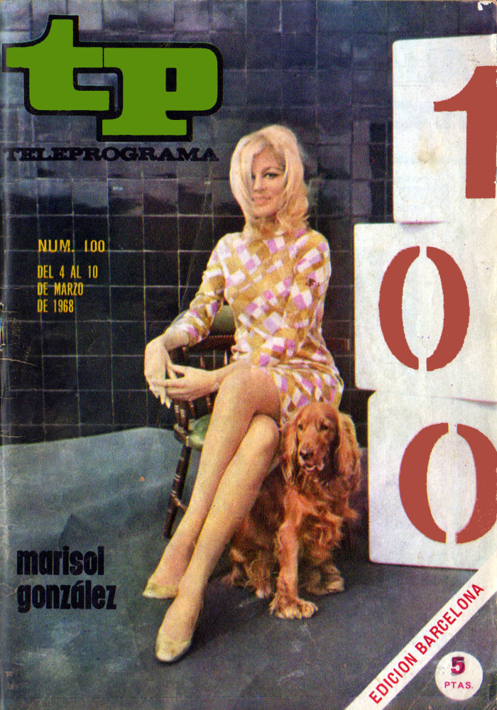 TP TELEPROGRAMA magazine side cover Issue 100 4 March 1968