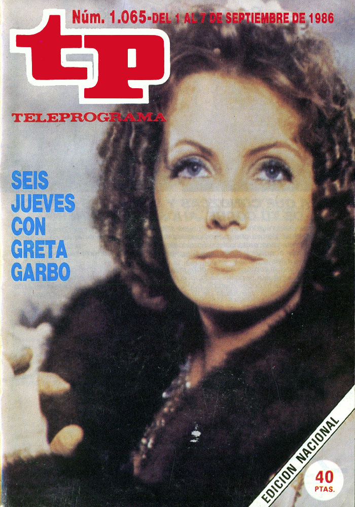 TP TELEPROGRAMA magazine side cover Issue 1065 1 September 1986
