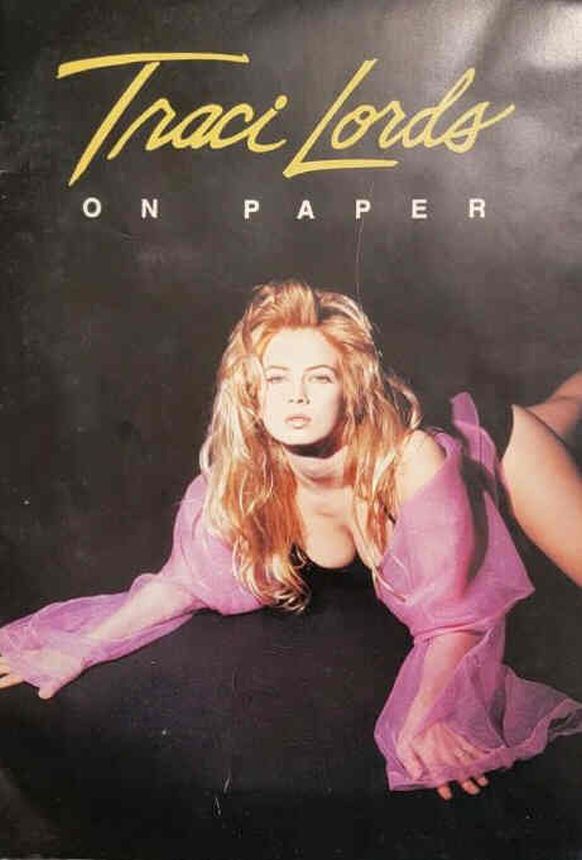 TRACI LORDS ON PAPER magazine side cover   1991
