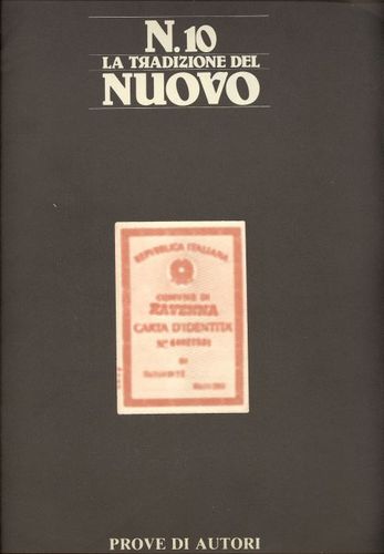 TRADIZIONE DEL NUOVO | LA magazine side cover Issue 10 January 1980