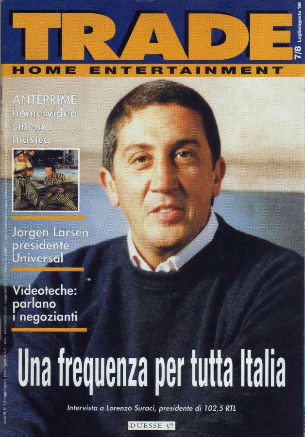 TRADE HOME ENTERTAINMENT magazine side cover July/August 1998