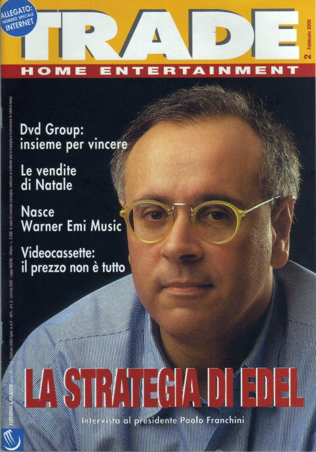 TRADE HOME ENTERTAINMENT magazine side cover February 2000