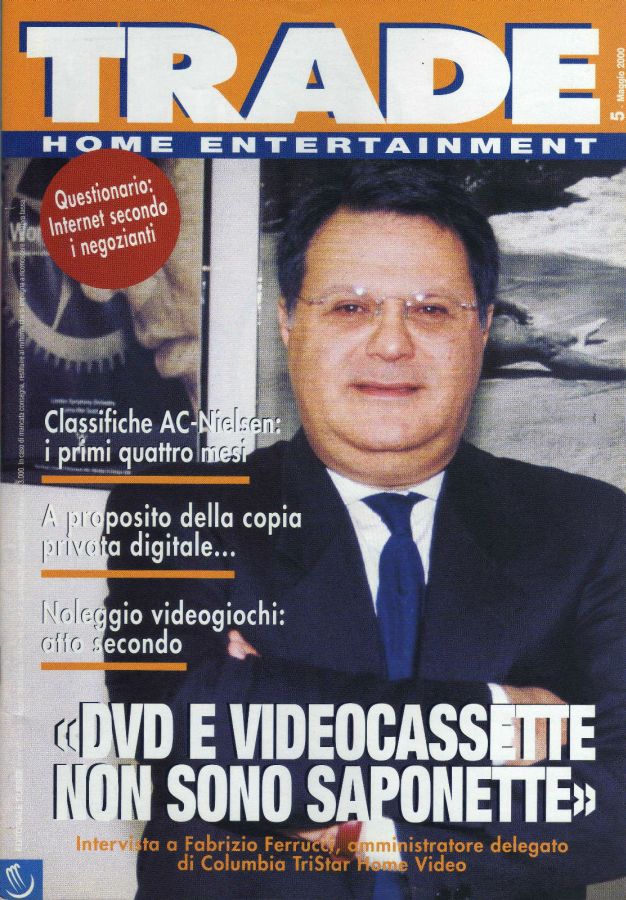 TRADE HOME ENTERTAINMENT magazine side cover May 2000