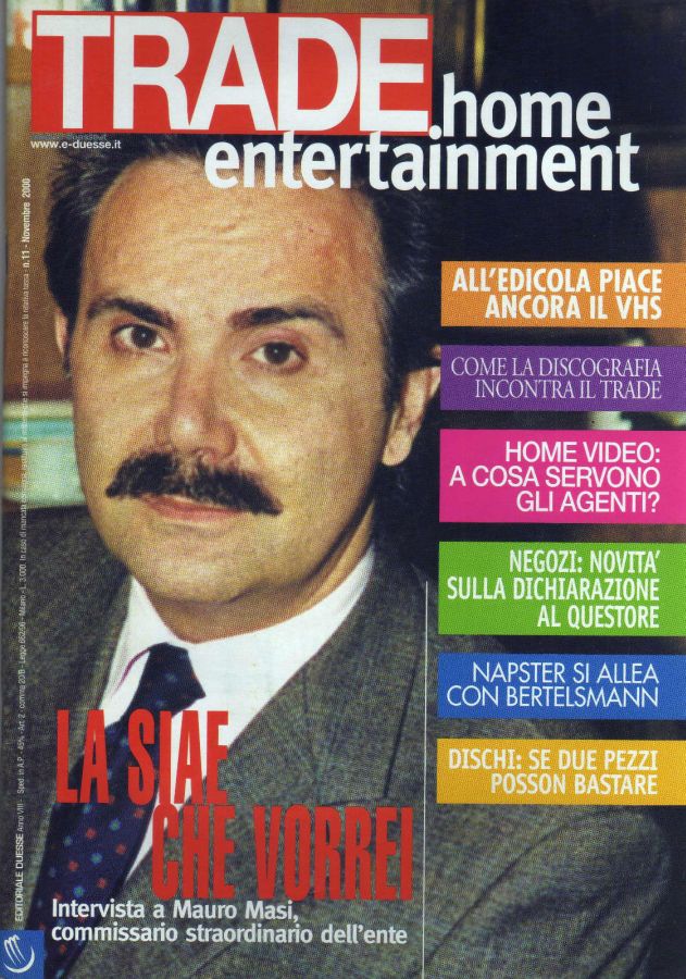 TRADE HOME ENTERTAINMENT magazine side cover November 2000