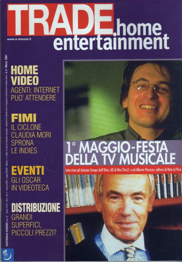 TRADE HOME ENTERTAINMENT magazine side cover March 2001