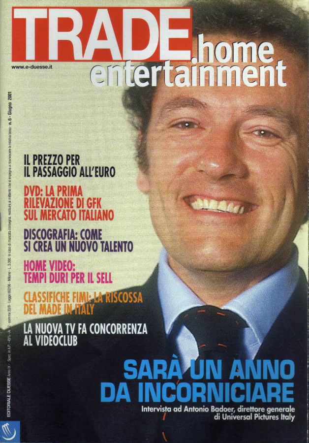 TRADE HOME ENTERTAINMENT magazine side cover June 2001
