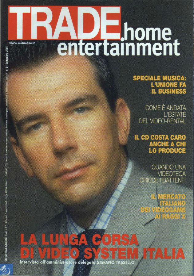 TRADE HOME ENTERTAINMENT magazine side cover September 2001