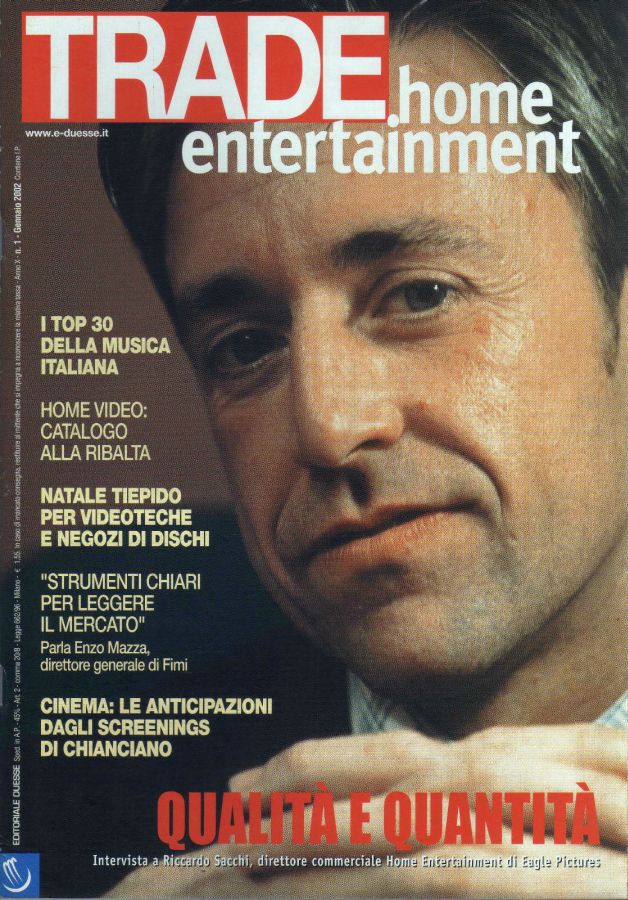 TRADE HOME ENTERTAINMENT magazine side cover January 2002