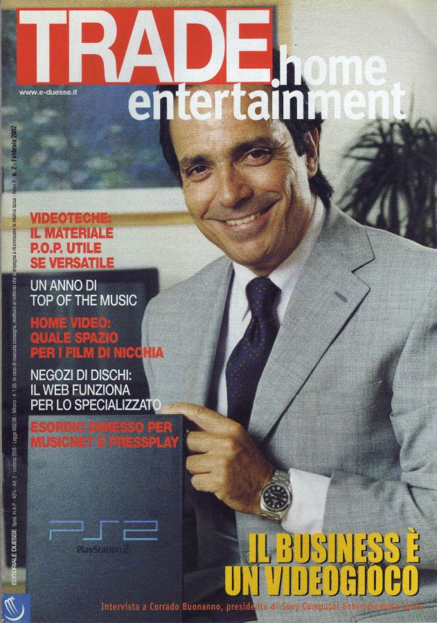 TRADE HOME ENTERTAINMENT magazine side cover February 2002