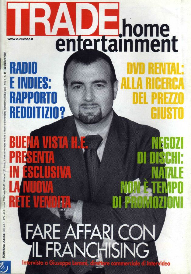 TRADE HOME ENTERTAINMENT magazine side cover November 2002