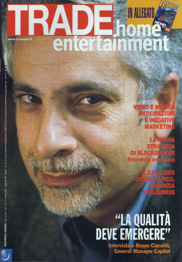 TRADE HOME ENTERTAINMENT magazine side cover April 2003