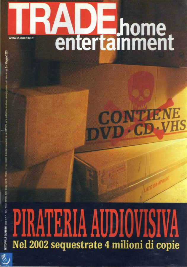 TRADE HOME ENTERTAINMENT magazine side cover May 2003