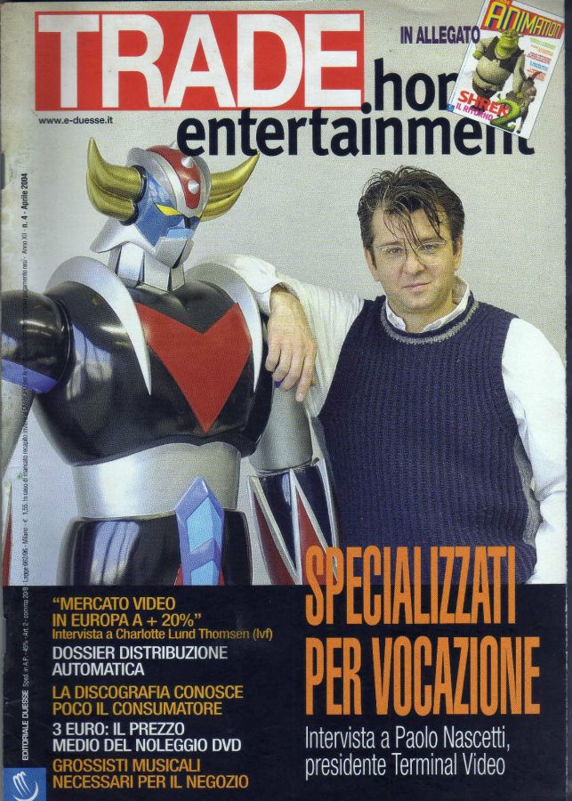 TRADE HOME ENTERTAINMENT magazine side cover April 2004