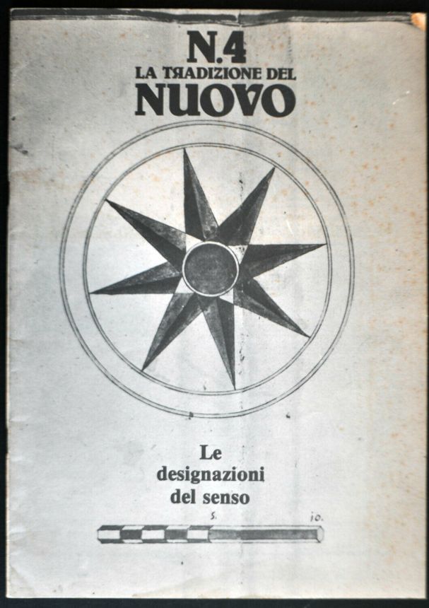 TRADIZIONE DEL NUOVO | LA magazine side cover Issue 4  October 1978