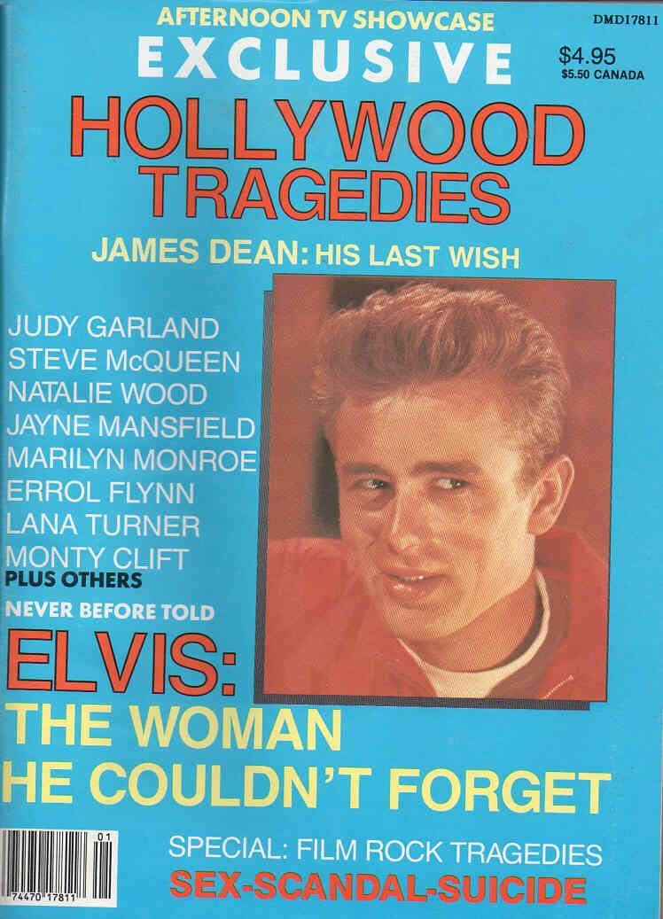 HOLLYWOOD TRAGEDIES magazine side cover  1985