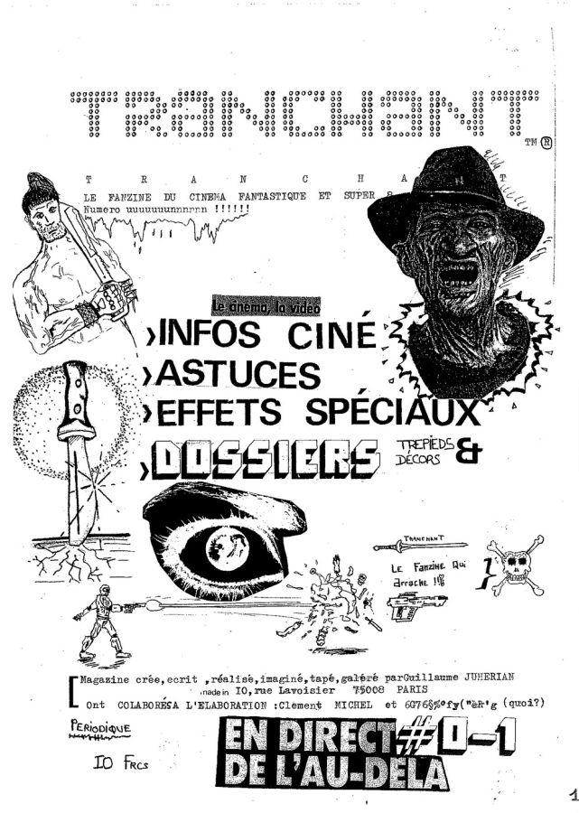 TRANCHANT magazine side cover Issue 1  December 1988