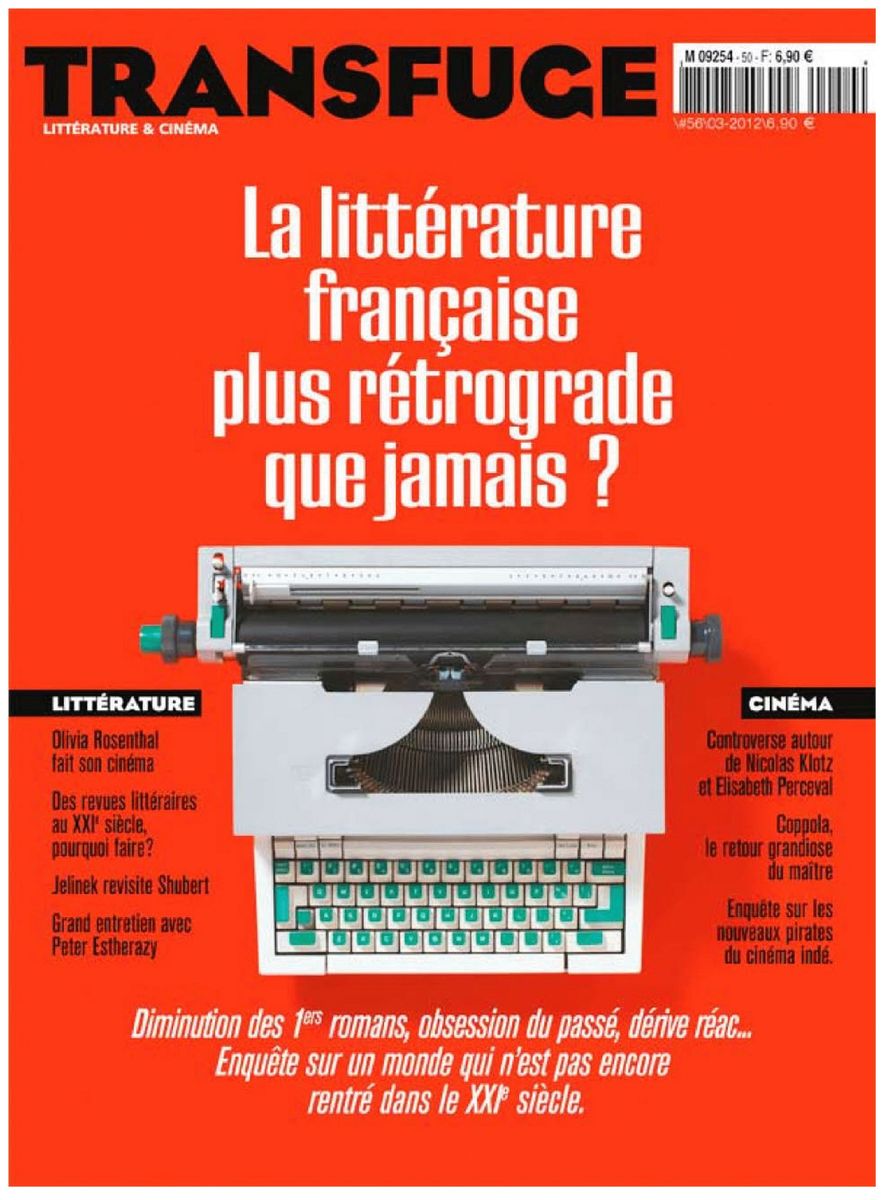 TRANSFUGE magazine side cover Issue 57 April 2012