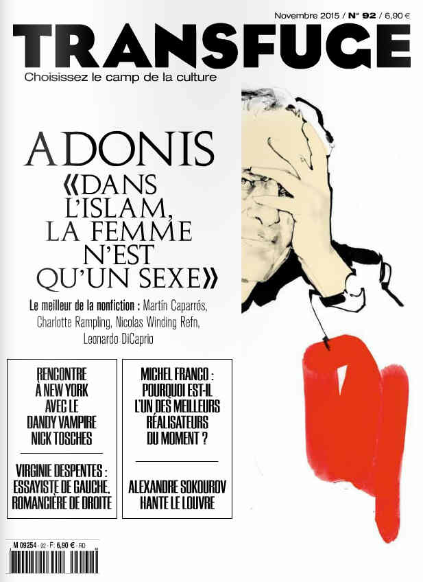 TRANSFUGE magazine side cover Issue 92 November 2015