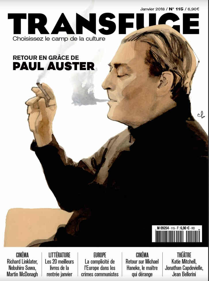 TRANSFUGE magazine side cover Issue 115  January 2018