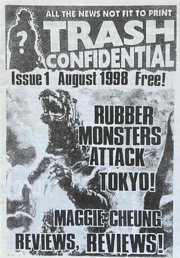TRASH CONFIDENTIAL magazine side cover Issue 1  August 1998